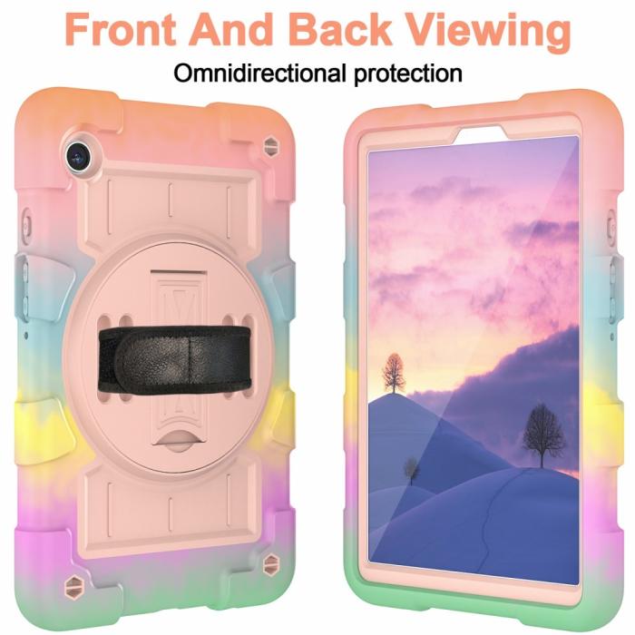 Bild 4, Samsung Galaxy Tab A9 Skal Solid360 Rainbow