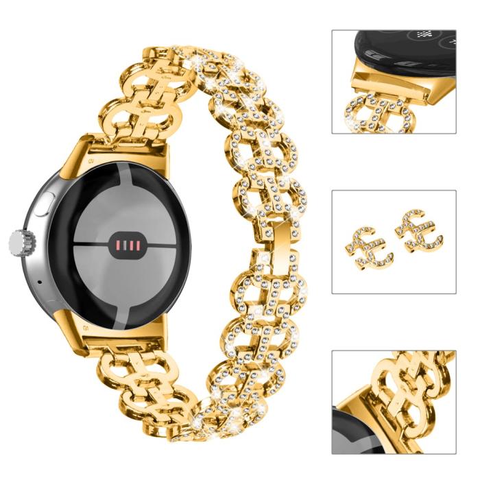Bild 4, Google Pixel Watch / Watch 2 Kalebassformat Dekor Armband
