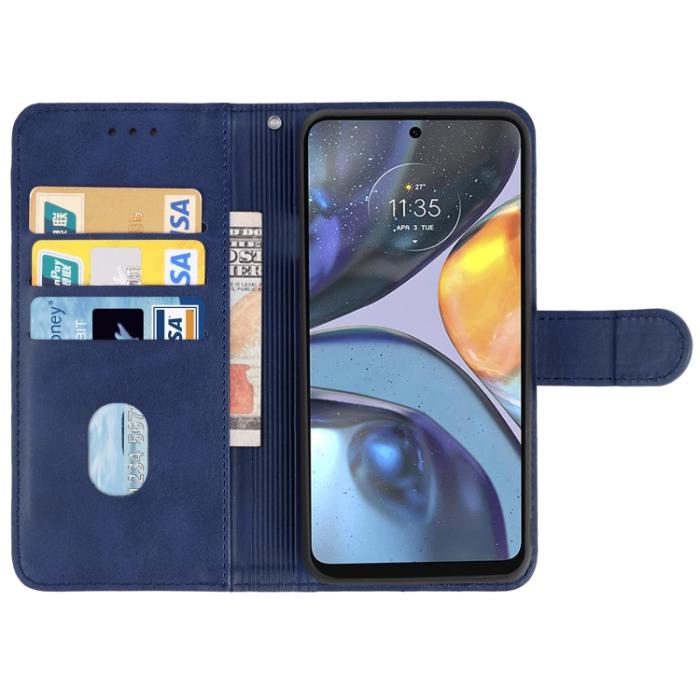 Bild 3, Motorola Moto G22 Fodral Läder Blå