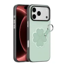 DUX DUCIS iPhone 18 Pro Max Skal PU-L&auml;der Kl&ouml;ver Gr&ouml;n