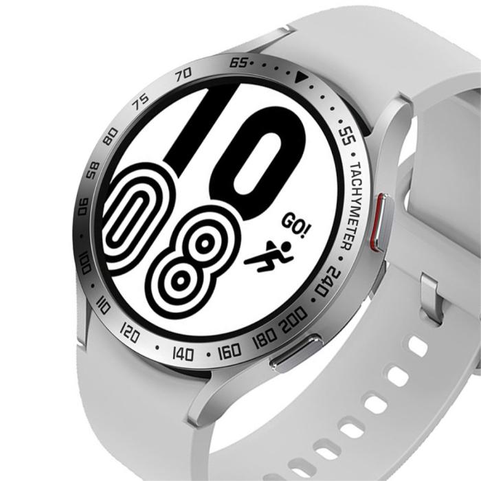 Bild 2, Bezel Skyddande Ring Galaxy Watch4 Classic 44 mm Silver/Svart