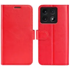Xiaomi 14T Fodral Crazy Horse L&auml;der R&ouml;d