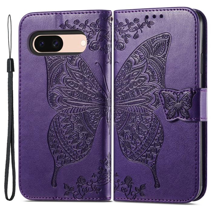 Bild 1, Google Pixel 8A Fodral Butterfly Lila