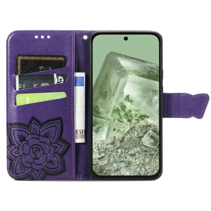 Bild 2, Google Pixel 8A Fodral Butterfly Lila