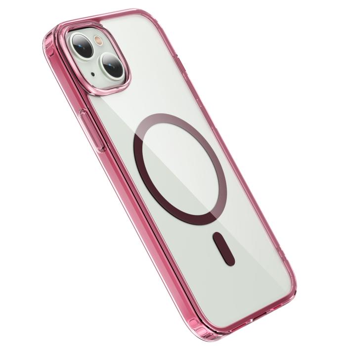 Bild 3, ColorPop iPhone 15 Plus Skal CH MagSafe Transparent/Röd
