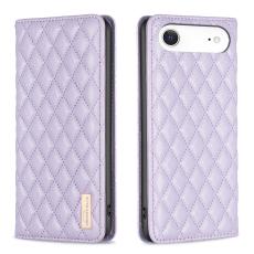 BINFEN iPhone Air Fodral Diamond Flip L&auml;der Lila