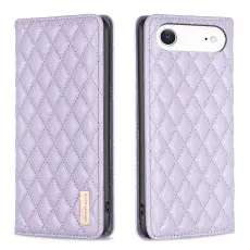 BINFEN iPhone Air Fodral Diamond Flip L&auml;der Lila