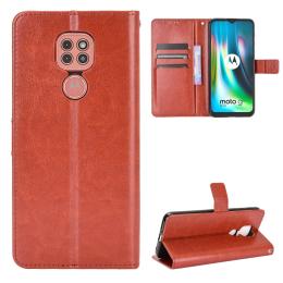 Motorola Moto G9 Play / E7 Plus - Crazy Horse Fodral - Brun