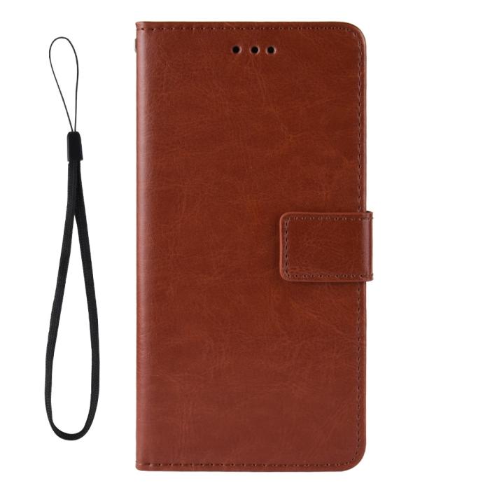 Bild 2, Motorola Moto G9 Play / E7 Plus - Crazy Horse Fodral - Brun