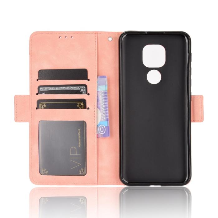 Bild 4, Motorola Moto G9 Play / E7 Plus - Fodral Med Avtagbart Kortfodral - Ljus Rosa