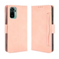 Xiaomi Redmi Note 10S - Fodral Med Avtagbart Kortfodral - Ljus Rosa