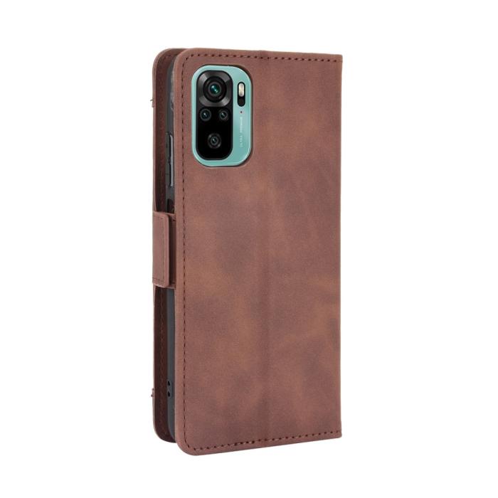 Bild 6, Xiaomi Redmi Note 10S - Fodral Med Avtagbart Kortfodral - Brun