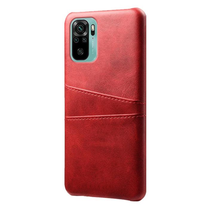 Bild 2, Xiaomi Redmi Note 10S - KSQ Skal Med Kortfack - Röd