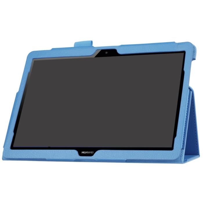 Bild 5, Huawei MediaPad T3 10 - Litchi läderfodral - Ljus Blå