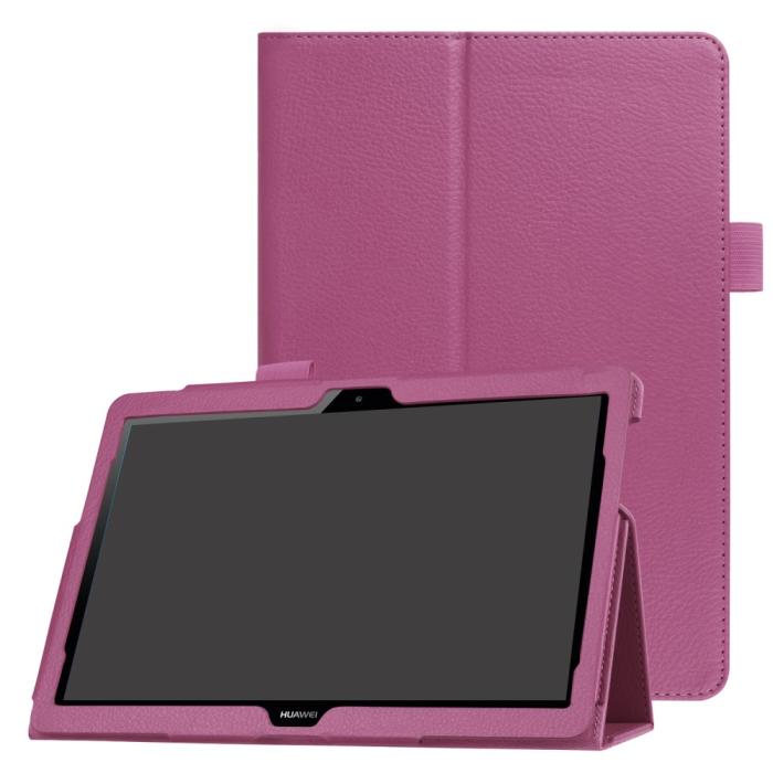 Bild 1, Huawei MediaPad T3 10 - Litchi läderfodral - Lila