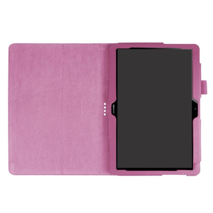 Bild 2, Huawei MediaPad T3 10 - Litchi läderfodral - Lila
