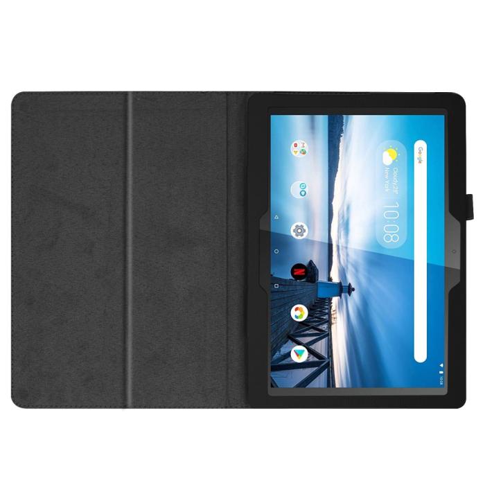 Bild 2, Lenovo Tab P10 10.1 - Litchi läderfodral - Svart