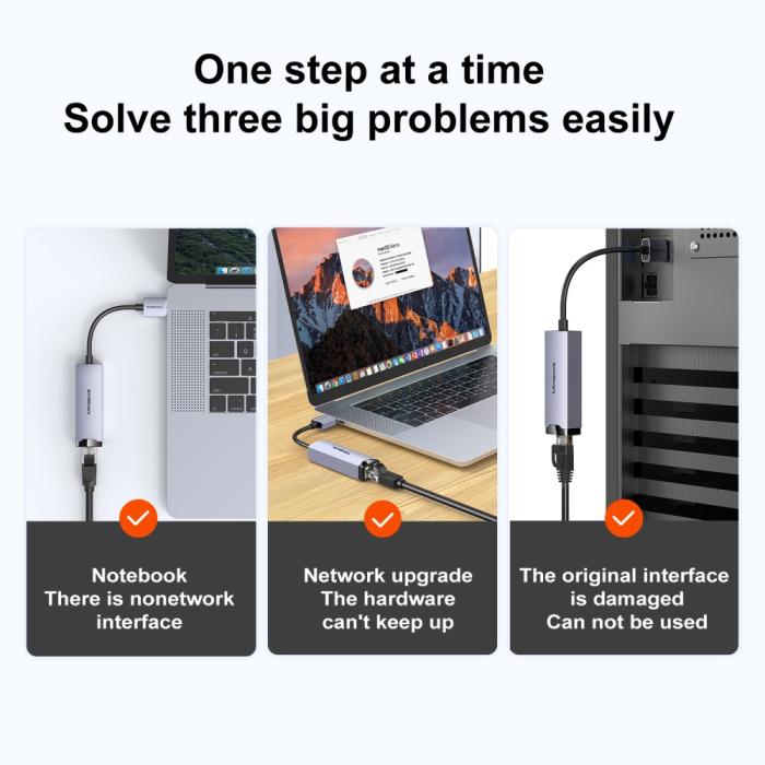 Bild 3, MINDPURE USB-A 3.0 - RJ45 Nätverksadapter Grå