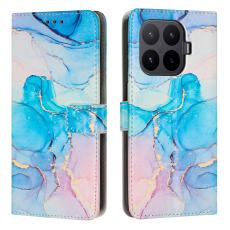Xiaomi 17T Fodral L&auml;der Marmor Bl&aring;/Rosa