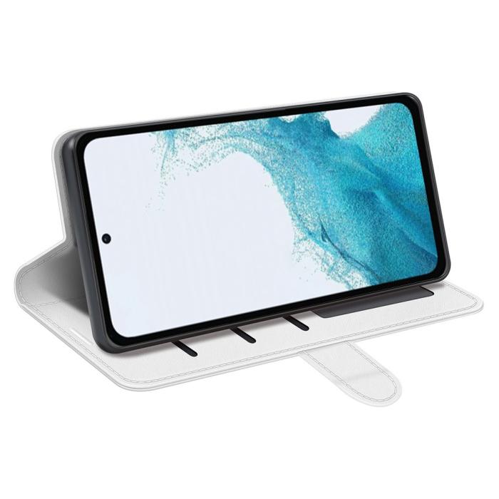 Bild 3, Samsung Galaxy A54 5G Fodral Crazy Horse Läder Vit