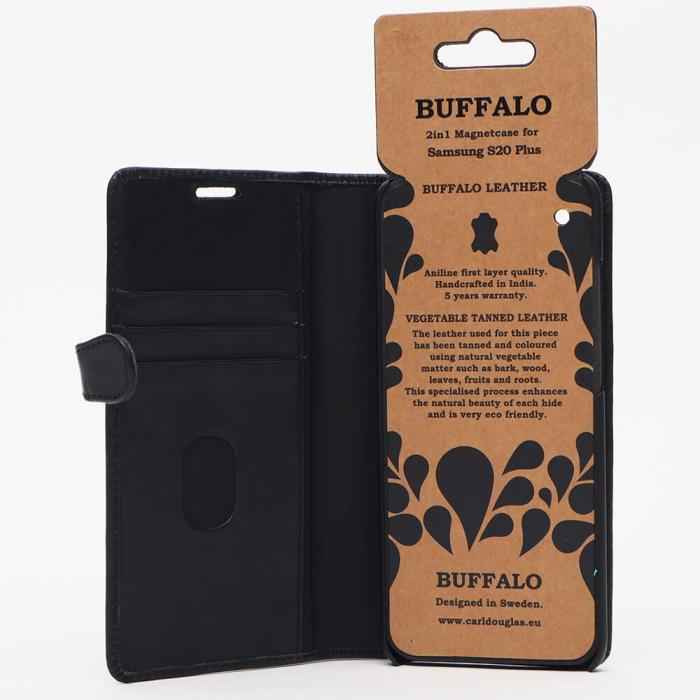 Bild 5, Buffalo Samsung Galaxy S20 Plus Fodral 2in1 Äkta Läder Svart
