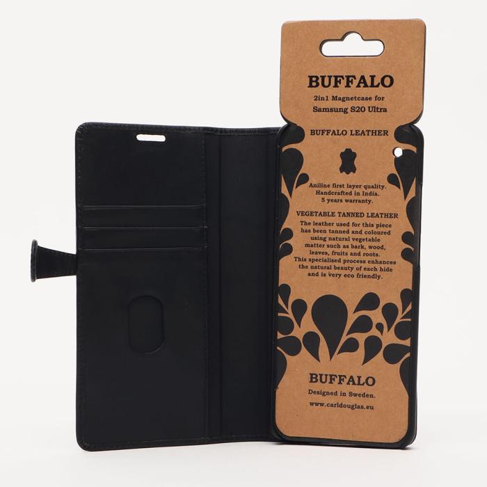 Bild 5, Buffalo Samsung Galaxy S20 Ultra Fodral 2in1 Äkta Läder Svart