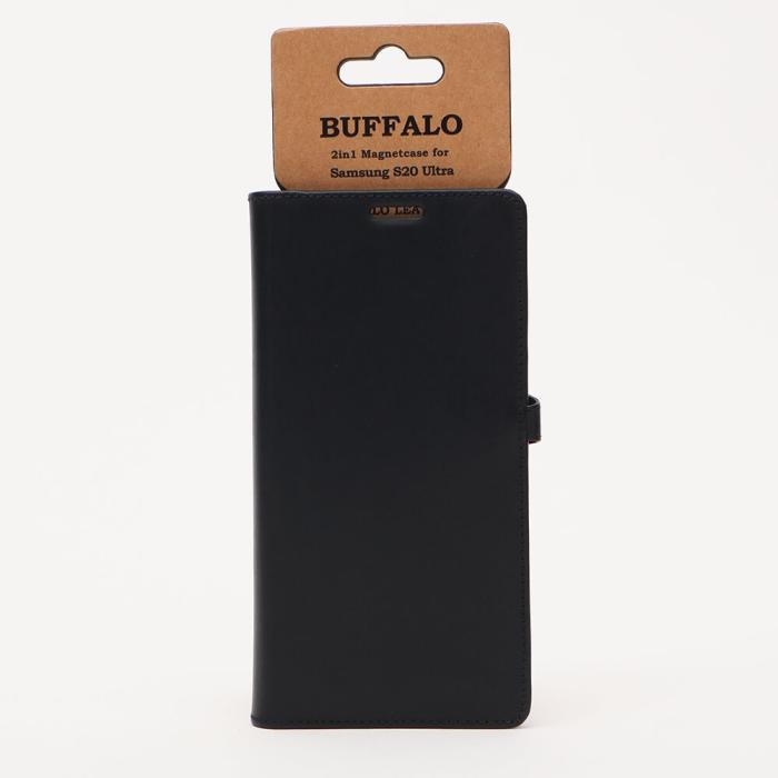 Bild 2, Buffalo Samsung Galaxy S20 Ultra Fodral 2in1 Äkta Läder Svart