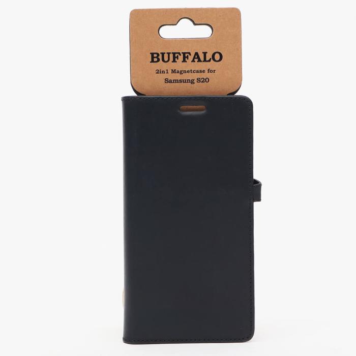 Bild 2, Buffalo Samsung Galaxy S20 Fodral 2in1 Äkta Läder Svart