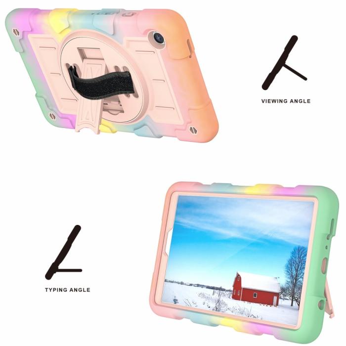Bild 6, Samsung Galaxy Tab A9 Skal Solid360 Rainbow