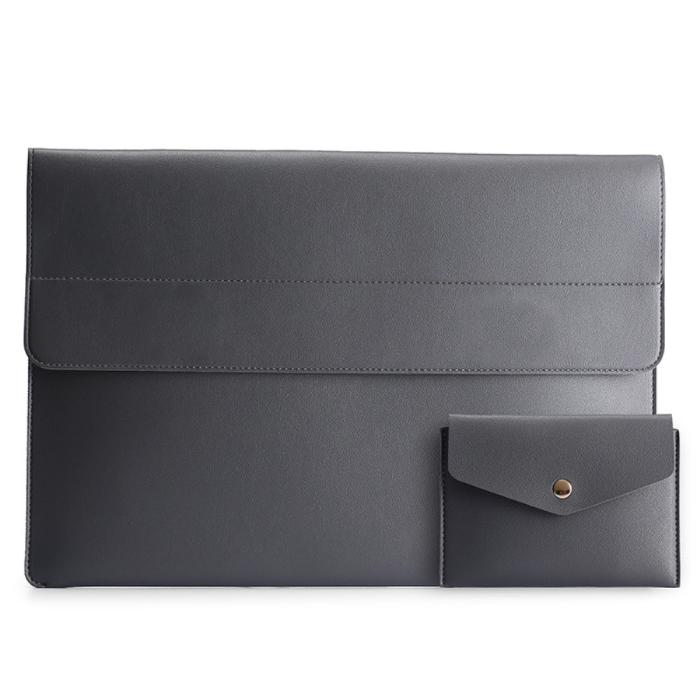Bild 1, Laptop Sleeve 2-Set PU-Läder Väska 15.4