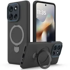 Motorola Edge 60 Pro Skal MagSafe Kickstand Hybrid Svart