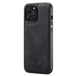 DG.MING iPhone 12 / 12 Pro Skal Läderbelagt Svart