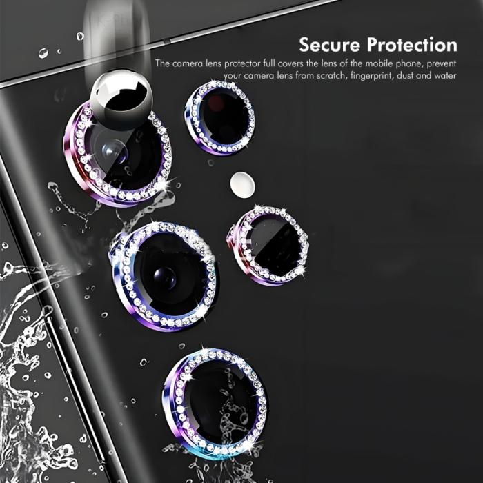 Bild 5, ENKAY Galaxy S25 Ultra Linsskydd Rhinestone Blå