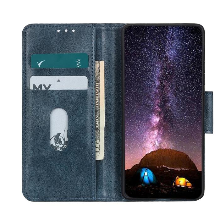 Bild 6, Xiaomi Redmi 9C Fodral Crazy Horse Läder Blå