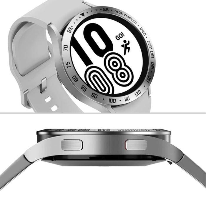 Bild 5, Bezel Skyddande Ring Galaxy Watch4 Classic 44 mm Silver/Svart