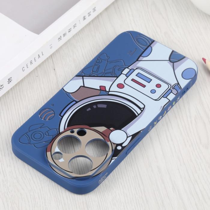Bild 4, iPhone 14 Pro Skal Spaceman Blå/Beige