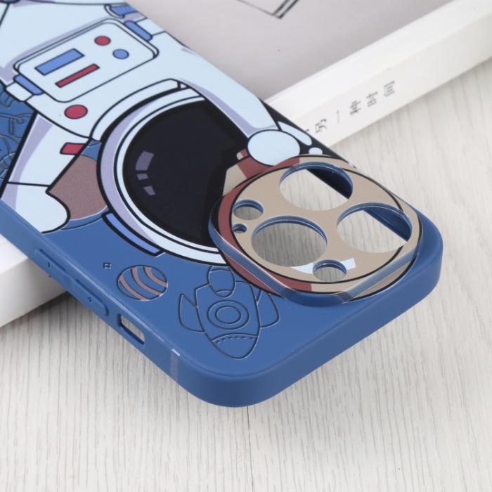 Bild 5, iPhone 14 Pro Skal Spaceman Blå/Beige