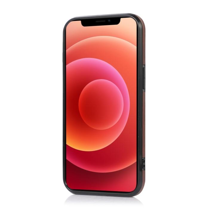 Bild 3, iPhone 14 Läder Skal Med Kortfack Och Magnet Brun