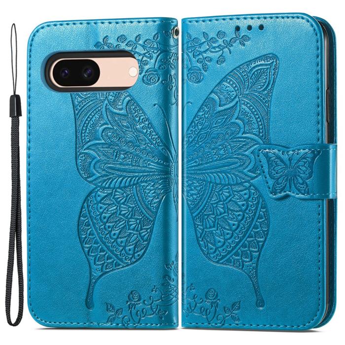 Bild 1, Google Pixel 8A Fodral Butterfly Blå