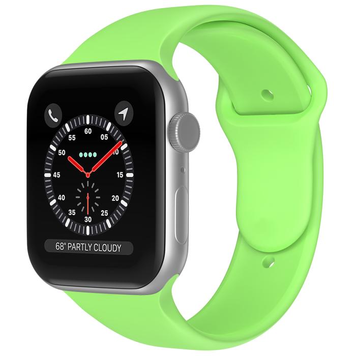 Bild 2, Apple Watch 38/40/41 mm Silikon Armband (M/L) Grön