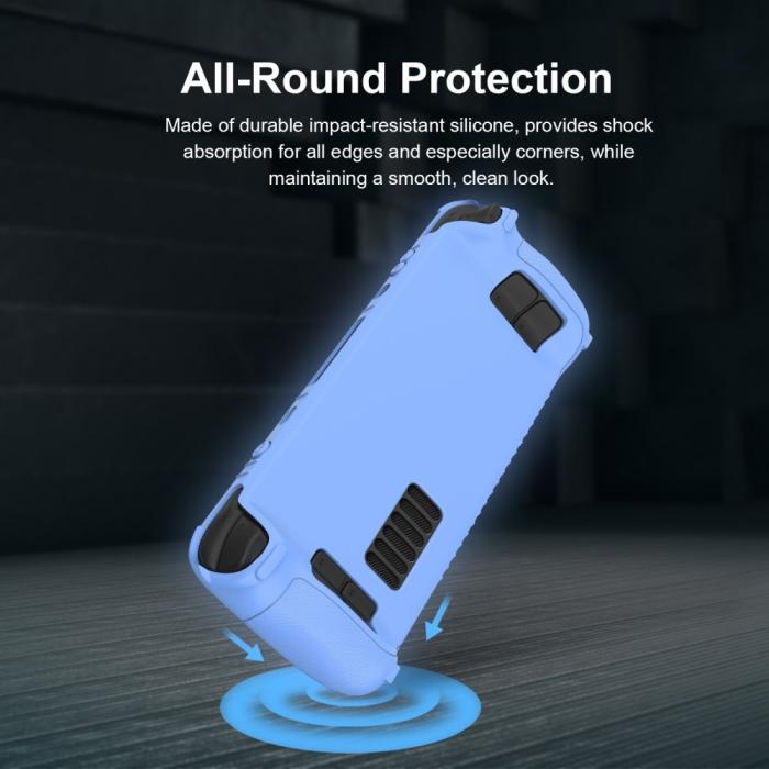 Bild 5, Steam Deck / OLED Fodral Silikon Anti-Slip Ljus Blå