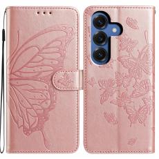 Samsung Galaxy S26 Fodral Fj&auml;ril Tryck Ros&eacute;guld