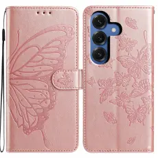 Samsung Galaxy S26 Fodral Fj&auml;ril Tryck Ros&eacute;guld