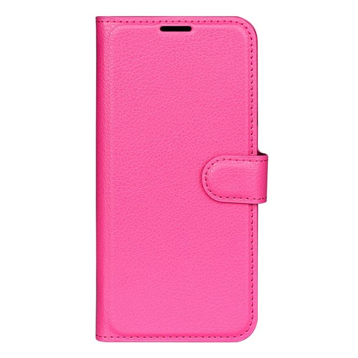 Bild 5, Samsung Galaxy S24 FE Fodral Litchi Läder Textur Rosa