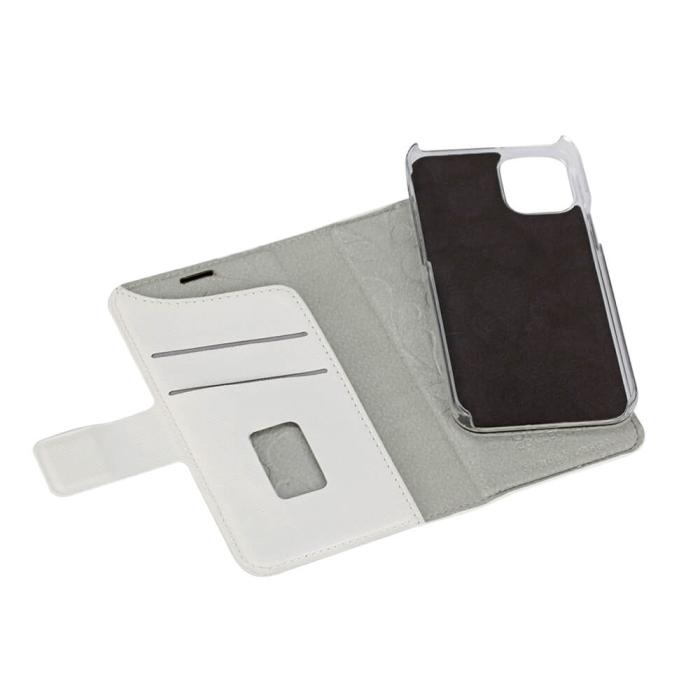 Bild 4, ONSALA iPhone 12 Mini 2in1 Magnet Fodral / Skal Saffiano White