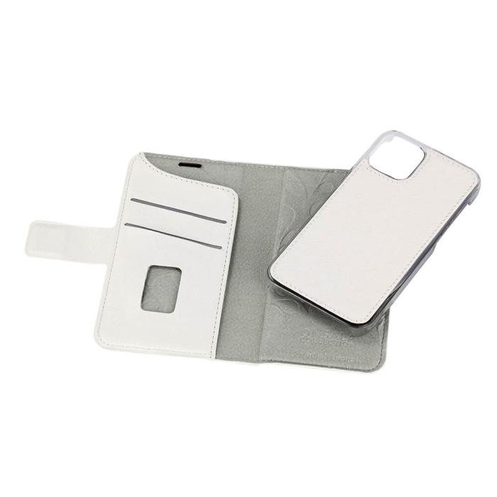 Bild 5, ONSALA iPhone 12 Mini 2in1 Magnet Fodral / Skal Saffiano White