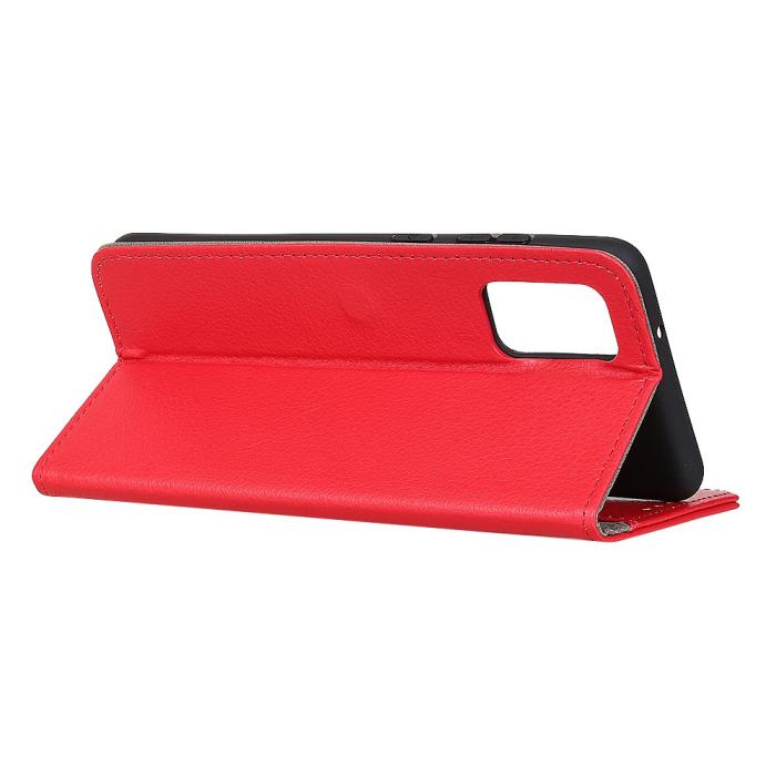 Bild 4, Xiaomi Mi 10T / 10T Pro - Litchi Läder Fodral - Röd