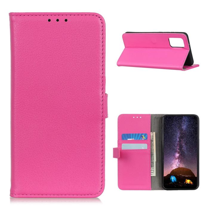 Bild 1, Xiaomi Mi 10T / 10T Pro - Litchi Läder Fodral - Rosa