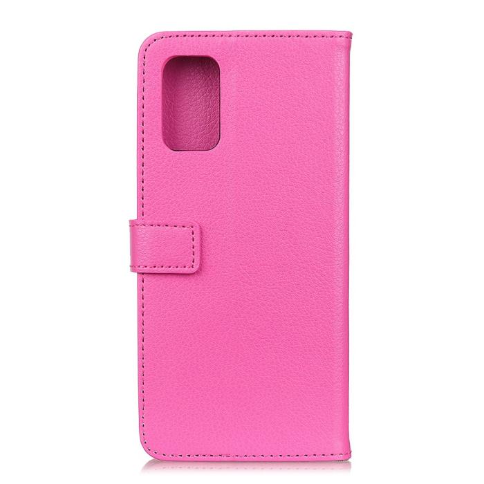 Bild 3, Xiaomi Mi 10T / 10T Pro - Litchi Läder Fodral - Rosa