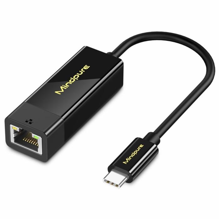 Bild 1, MINDPURE USB-C - RJ45 Nätverksadapter Svart